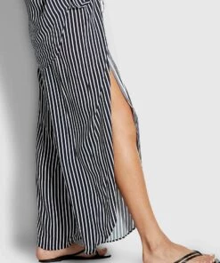 Seafolly Ladies Stripe Wrap Pant Navy stripe -Seafolly Fashion Store 53979 PA NavyStripe 3