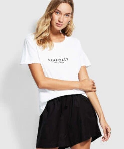 Seafolly Logo Tee White