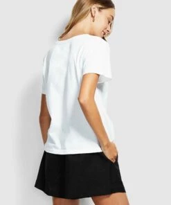 Seafolly Logo Tee White 5 Seafolly Logo Tee White -Seafolly Fashion Store 54061 TO White 3