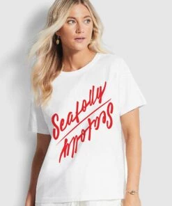 Seafolly Ladies Coastal Nights Tee White