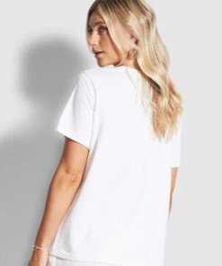 Seafolly Ladies Coastal Nights Tee White -Seafolly Fashion Store 54111 TO White 3