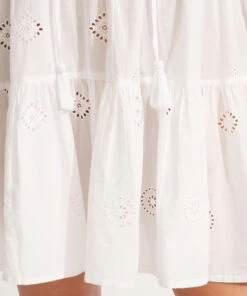 Seafolly Embroidery Tiered Dress White -Seafolly Fashion Store 54155 DR White 5