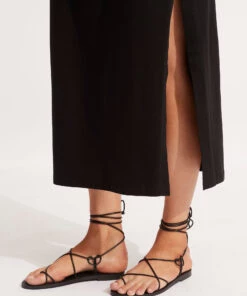 Seafolly Ladies Jersey One Shoulder Midi Dress Black 9 Seafolly Ladies Jersey One Shoulder Midi Dress Black -Seafolly Fashion Store 54229 DR Black 5