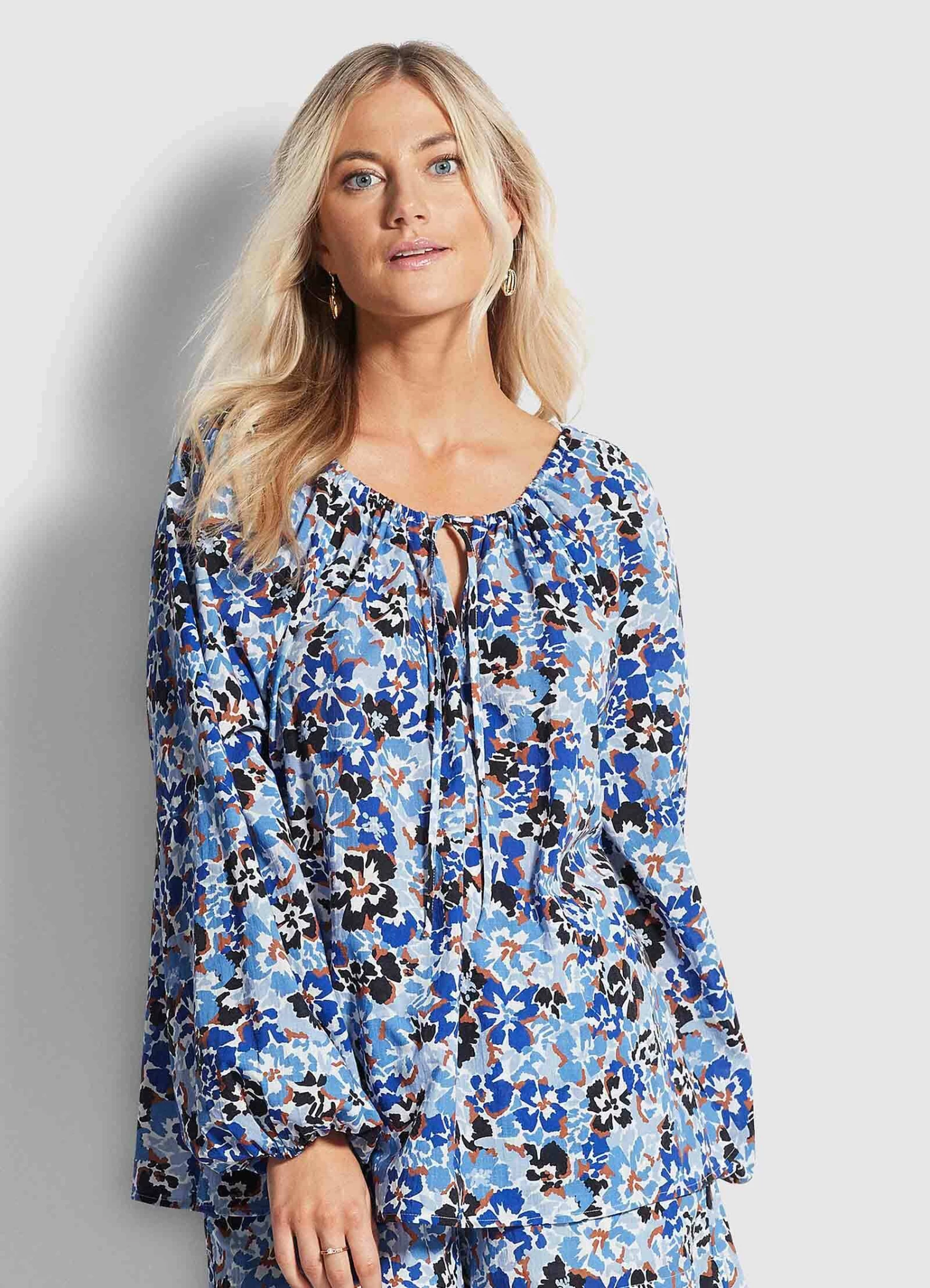 Seafolly Ladies Thrift Shop Peasant Top Mediterranean blue 2 Seafolly Ladies Thrift Shop Peasant Top Mediterranean blue - Image 2