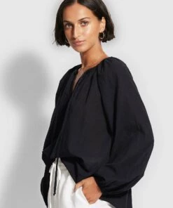 Seafolly Ladies Beach Edit Summer Top Black 6 Seafolly Ladies Beach Edit Summer Top Black -Seafolly Fashion Store 54489 TO Black 3