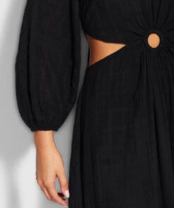 Seafolly Ladies Drifter Cut Out Dress Black -Seafolly Fashion Store 54548 DR Black 5