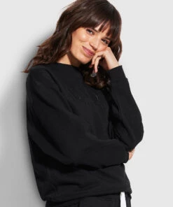 Seafolly Ladies Seafolly Originals Crew Sweat Black -Seafolly Fashion Store 54569 TO Black 3