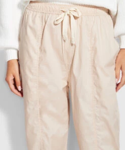 Seafolly Ladies Taper Poplin Pant Beige -Seafolly Fashion Store 54587 PA Beige 4