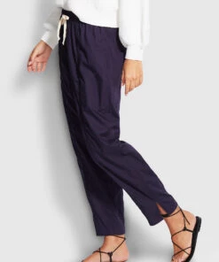 Seafolly Ladies Taper Poplin Pant True navy -Seafolly Fashion Store 54587 PA True2520Navy 3