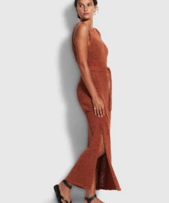 Seafolly Ladies Voyage Knit Dress Bronze -Seafolly Fashion Store 54592 KN Bronze 3