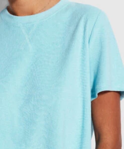 Seafolly Ladies Terry T Shirt Baby blue -Seafolly Fashion Store 54593 TO BabyBlue 6