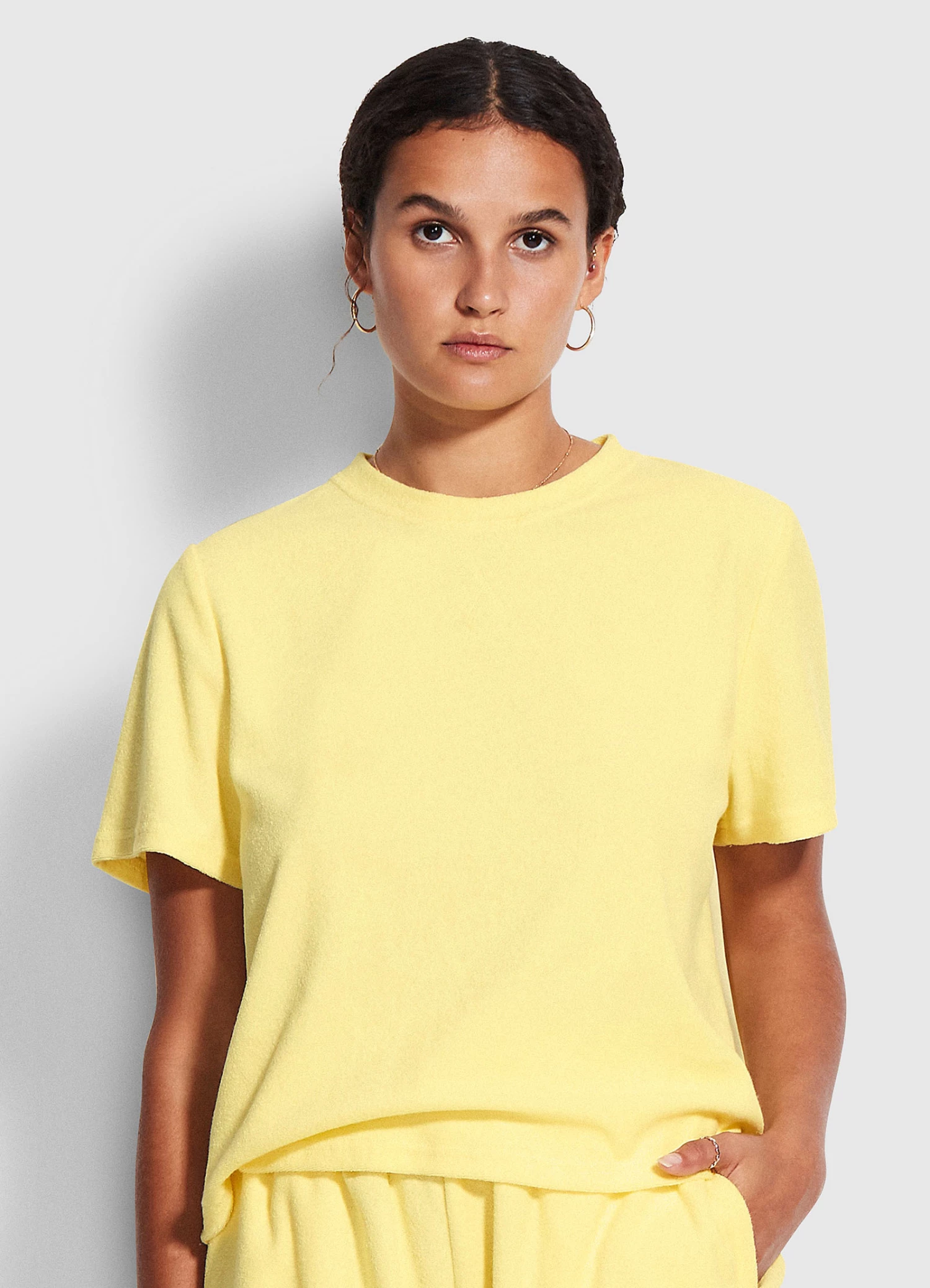 Seafolly Ladies Terry T Shirt Lemon 2 Seafolly Ladies Terry T Shirt Lemon - Image 2