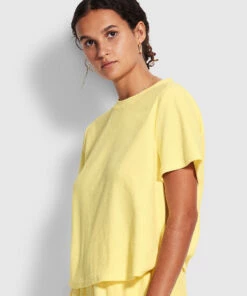 Seafolly Ladies Terry T Shirt Lemon 7 Seafolly Ladies Terry T Shirt Lemon -Seafolly Fashion Store 54593 TO Lemon 3
