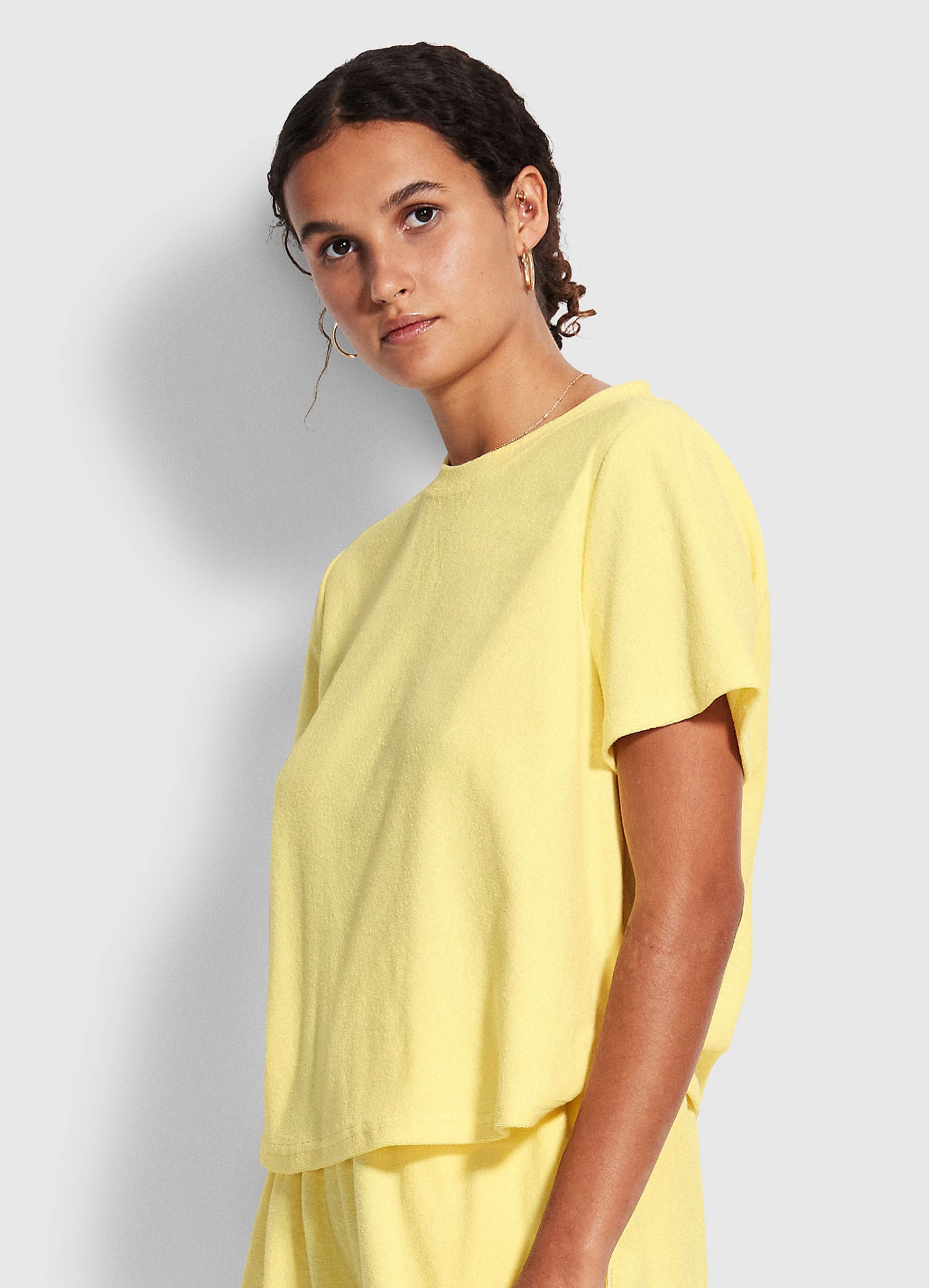 Seafolly Ladies Terry T Shirt Lemon 3 Seafolly Ladies Terry T Shirt Lemon - Image 3
