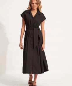 Seafolly Ladies Sunday Dress Black -Seafolly Fashion Store 54598 DR Black 3