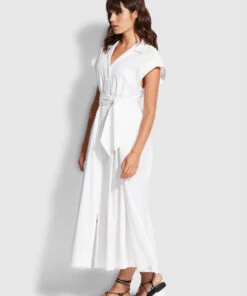 Seafolly Ladies Sunday Dress White 10 Seafolly Ladies Sunday Dress White -Seafolly Fashion Store 54598 DR White 3