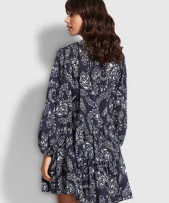 Seafolly Ladies Folklore Tier Dress True navy -Seafolly Fashion Store 54603 DR True2520Navy 4