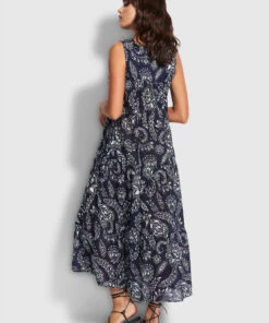 Seafolly Ladies Folklore Midi Dress True navy -Seafolly Fashion Store 54604 DR True2520Navy 4