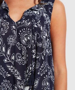 Seafolly Ladies Folklore Midi Dress True navy -Seafolly Fashion Store 54604 DR True2520Navy 5