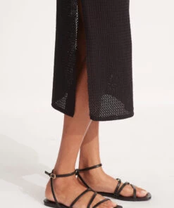 Seafolly Ladies Dreamcatcher Crochet Cover Up Slip Dress Black 11 Seafolly Ladies Dreamcatcher Crochet Cover Up Slip Dress Black -Seafolly Fashion Store 54610 CU Black 6