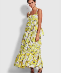 Seafolly Ladies Summer Of Love Maxi Dress Wild lime