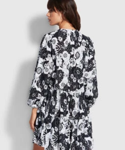 Seafolly Ladies Summer Of Love Tiered Dress Black 8 Seafolly Ladies Summer Of Love Tiered Dress Black -Seafolly Fashion Store 54613 DR Black 4