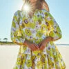 Seafolly Ladies Summer Of Love Tiered Dress Wild lime