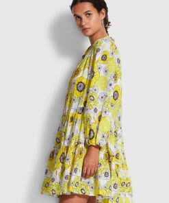 Seafolly Ladies Summer Of Love Tiered Dress Wild lime -Seafolly Fashion Store 54613 DR Wild2520Lime 4