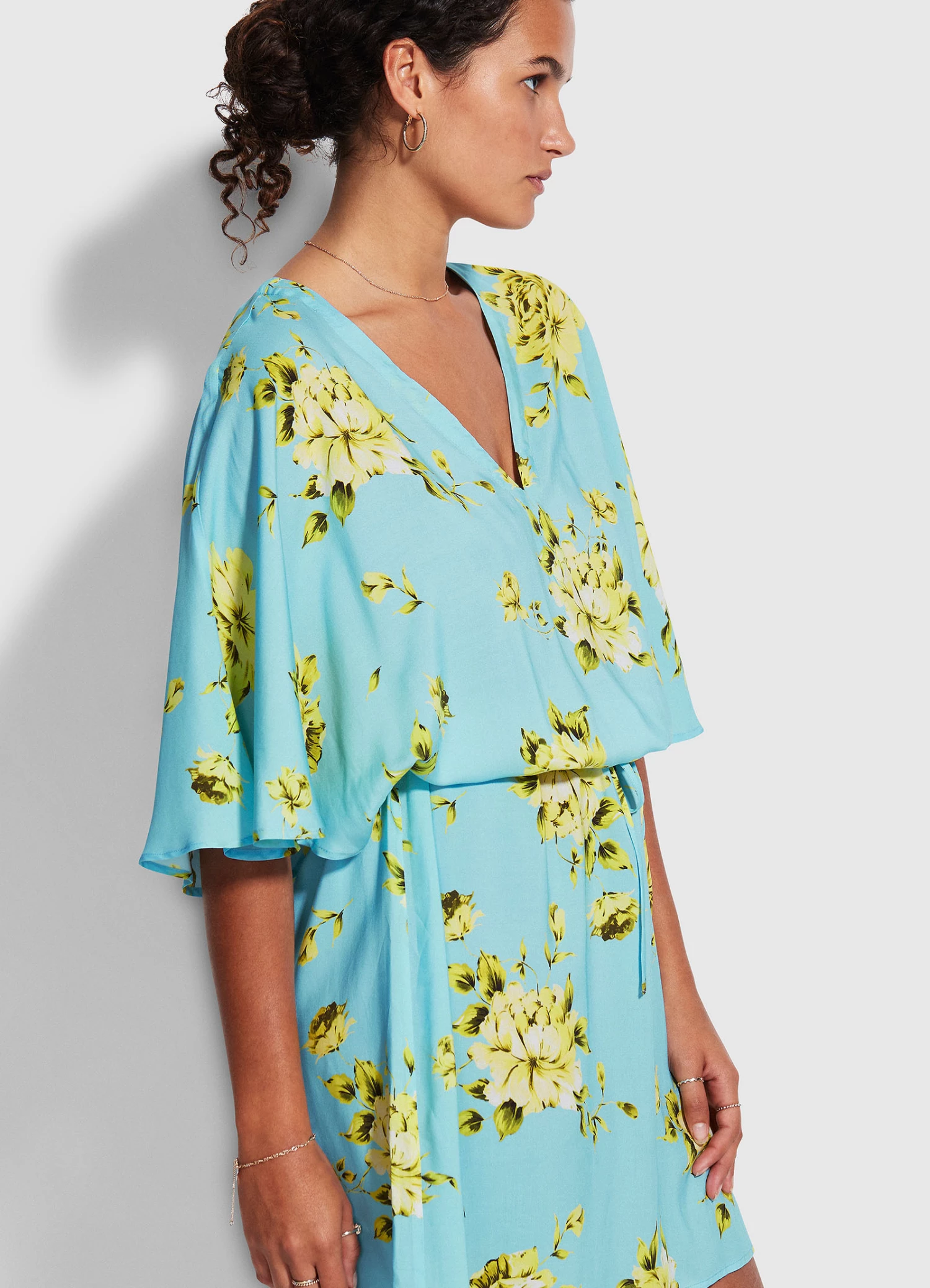 Seafolly Ladies Full Bloom Kaftan Sky 2 Seafolly Ladies Full Bloom Kaftan Sky - Image 2