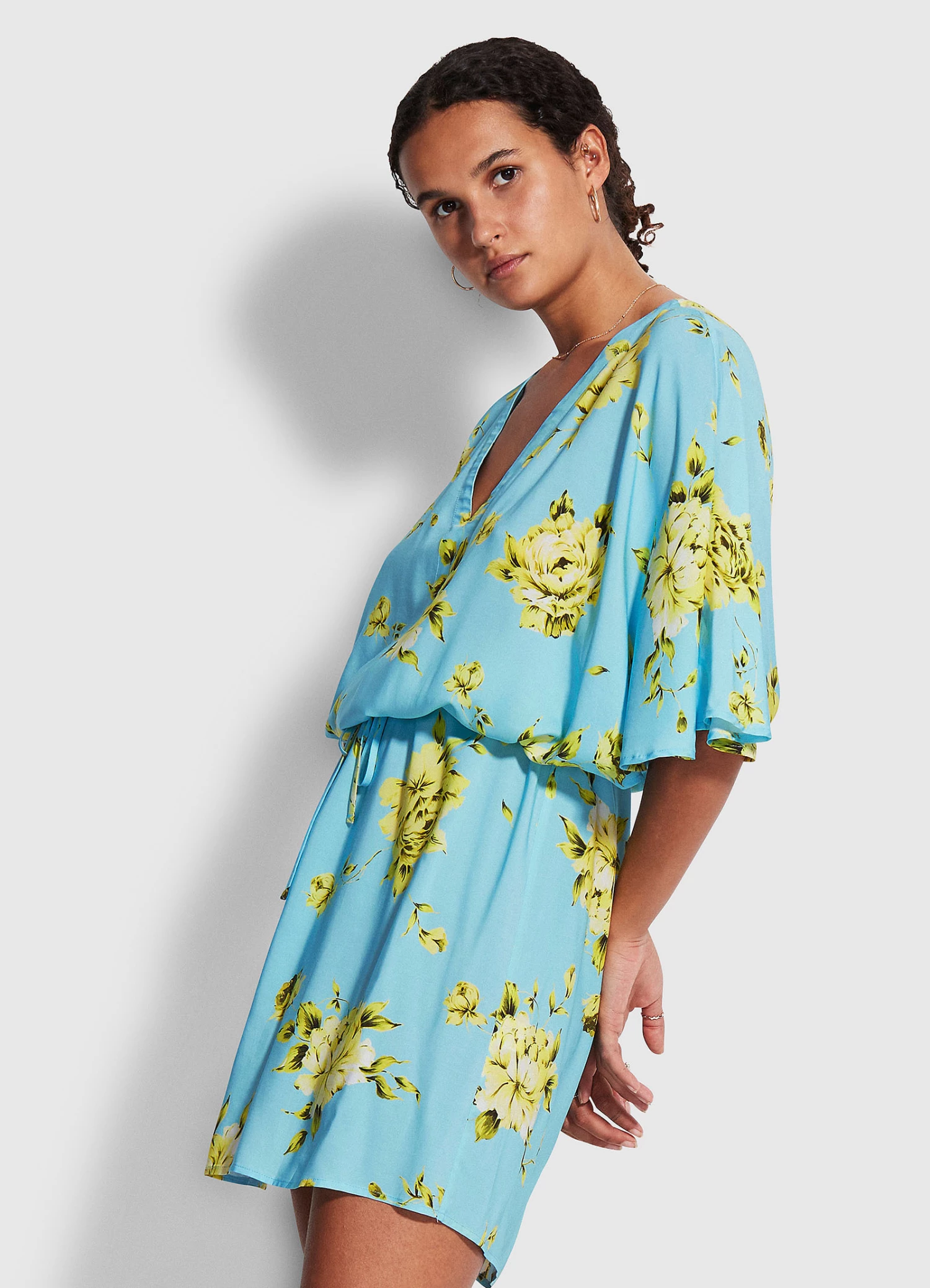 Seafolly Ladies Full Bloom Kaftan Sky 3 Seafolly Ladies Full Bloom Kaftan Sky - Image 3
