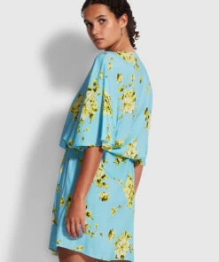 Seafolly Ladies Full Bloom Kaftan Sky 9 Seafolly Ladies Full Bloom Kaftan Sky -Seafolly Fashion Store 54645 KA Sky 4