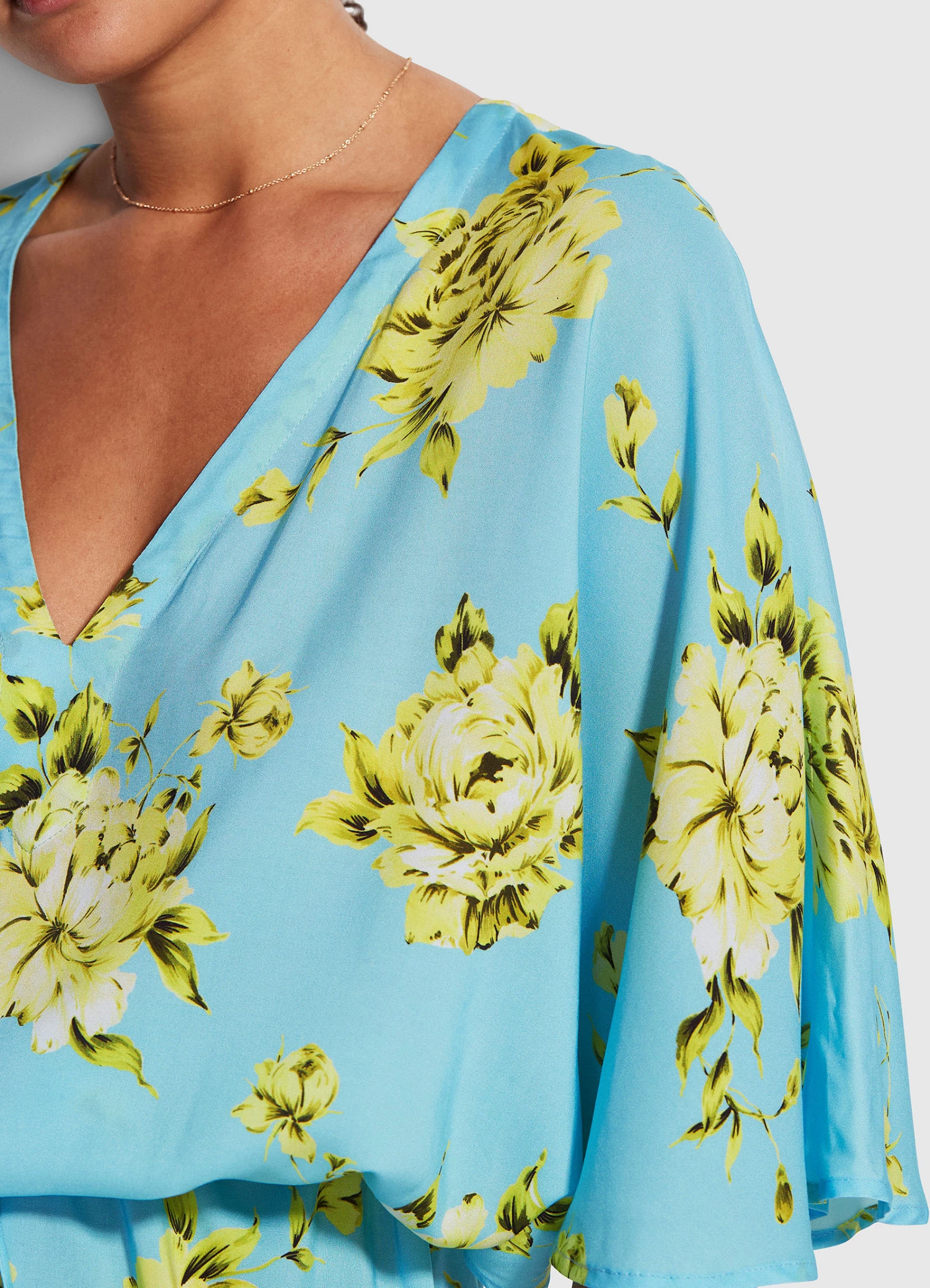 Seafolly Ladies Full Bloom Kaftan Sky 5 Seafolly Ladies Full Bloom Kaftan Sky - Image 5