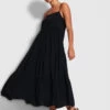 Seafolly Ladies Weekend Tier Dress Black