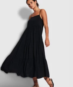 Seafolly Ladies Weekend Tier Dress Black