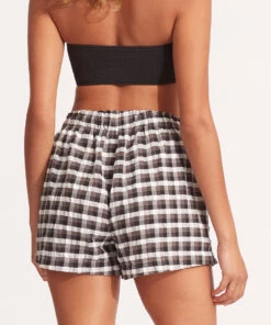 Seafolly Ladies Portofino Gingham Short Black 9 Seafolly Ladies Portofino Gingham Short Black -Seafolly Fashion Store 54738 SH Black 4