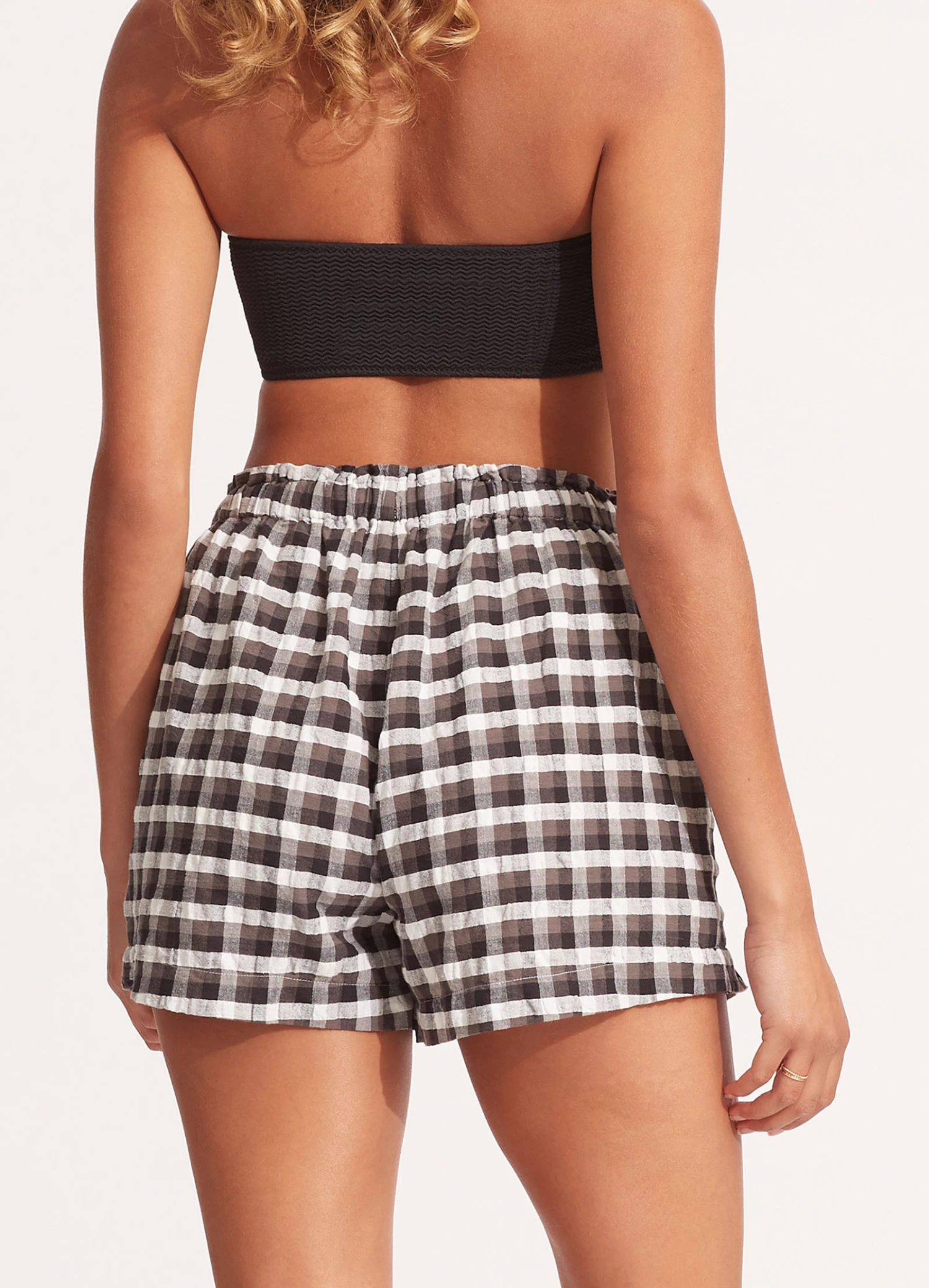 Seafolly Ladies Portofino Gingham Short Black 4 Seafolly Ladies Portofino Gingham Short Black - Image 4