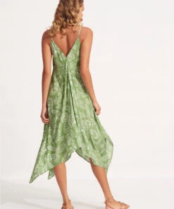 Seafolly Ladies Folklore Scarf Dress Green tea -Seafolly Fashion Store 54742 DR Green2520Tea 4