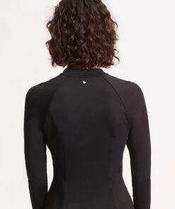 Seafolly Ladies Seafolly Collective Long Sleeve Sunvest Black -Seafolly Fashion Store 60267 942 Black 4