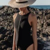 Jetset High Neck One Piece Black