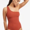 Jetset One Shoulder One Piece Russet