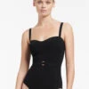Jetset Square Neck Infinity One Piece Black