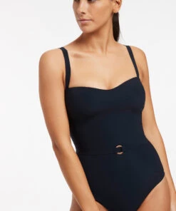 Jetset Square Neck Infinity One Piece Deep navy 7 Jetset Square Neck Infinity One Piece Deep navy -Seafolly Fashion Store J10773 DP2520NVY 3