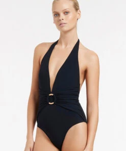 JETSET Plunge One Piece Deep navy 6 JETSET Plunge One Piece Deep navy -Seafolly Fashion Store J10782 DP2520NVY 3