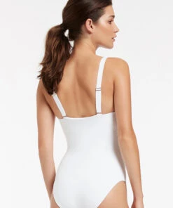 Jetset Square Neck Tank One Piece White -Seafolly Fashion Store J10788 WHT 4
