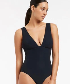 Jetset Plunge One Piece Deep navy 6 Jetset Plunge One Piece Deep navy -Seafolly Fashion Store J10799 DP2520NVY 3