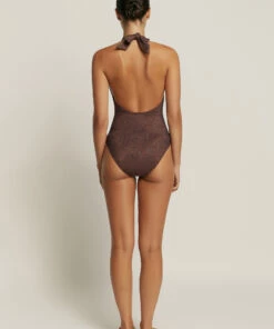 Jets Paloma Plunge Halter 1pce Black/copper -Seafolly Fashion Store J10801 BLK2521CPR 3
