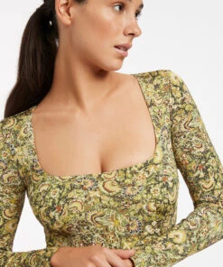 Jets Majorelle Trim Surf Suit Citron