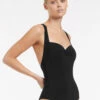 JETSET Gathered Front Infinity One Piece Black