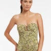 Jets Majorelle Bandeau One Piece Citron