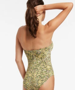 Jets Majorelle Bandeau One Piece Citron -Seafolly Fashion Store J10900 Citron 4